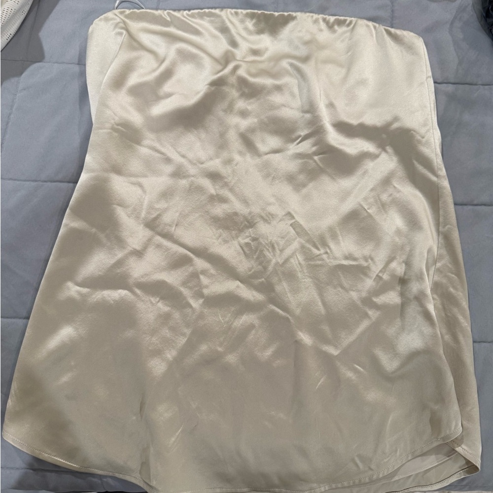 Theory Cream Satin Top
